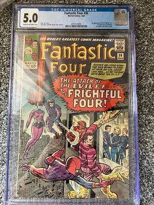 Buy Fantastic Four  CGC 36 5.0 1st Appearance Frightful Four 1965 Cream To Off-White • 180£