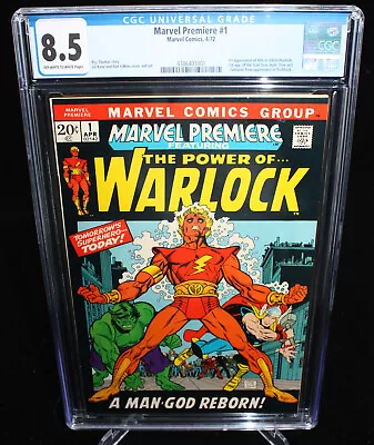 Buy Marvel Premiere #1 (CGC 8.5) 1st Appearance Of Him As Adam Warlock - 1972 • 160.40£