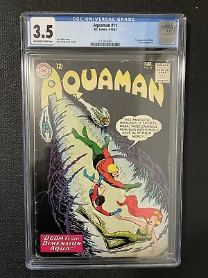 Buy Aquaman #11 CGC 3.5 Off White/white Pages 1963 1st Appearance Of Mera • 126.65£