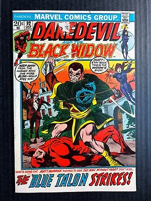 Buy DAREDEVIL #92 October 1972 Black Widow First Appearance Blue Talon KEY ISSUE • 11.99£