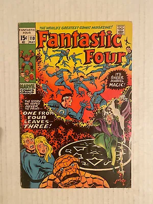 Buy Fantastic Four 110 Marvel 1971 First Agatha Harkness Cover Appearance • 35.86£