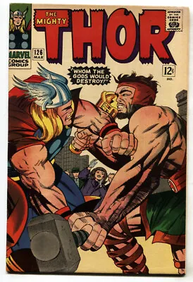 Buy Thor #126-jack Kirby-1966-marvel Key Issue-hercules Cover-vf- • 354.76£