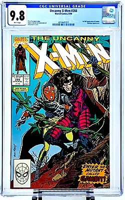 Buy Uncanny X-Men #266 CGC 9.8 White Pages 1st App Gambit Marvel 1990 NM+ CLEAR CASE • 544.13£