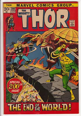 Buy The Mighty Thor #200, Marvel Comics 1972 FN+ 6.5 Stan Lee Ragnarok Issue • 19.77£