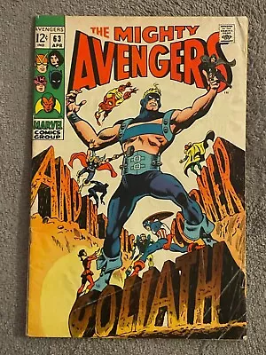 Buy Avengers #63 (RAW 5.5 - MARVEL 1969) Key: Hawekeye Becomes Goliath • 59.58£