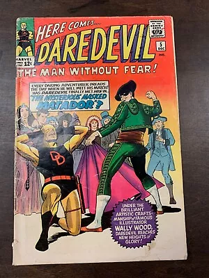 Buy DAREDEVIL #5 (marvel Comics)  1964 1ST MATADOR GD/ VG- • 47.65£