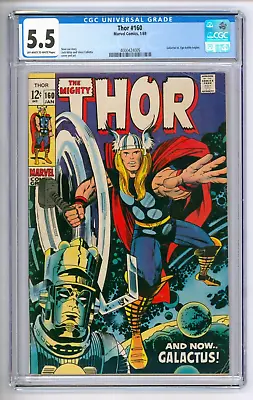 Buy Thor #160 CGC 5.5 FN- Galactus Vs Ego Battle Begins • 95£