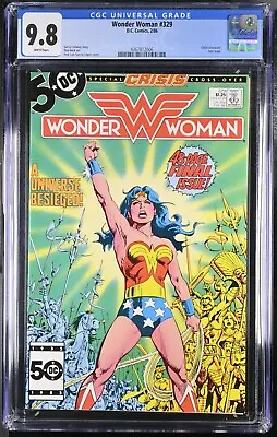 Buy Wonder Woman #329 (DC, 1986) CGC 9.8 White Pages - Last Issue - Crisis Crossover • 98.83£