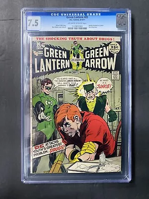 Buy Green Lantern #85 CGC 7.5 1971 Green Arrow Anti Drug Issue Speedy • 276.47£