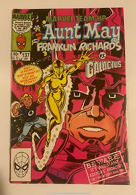 Buy Marvel Team-up #137 -1983- Spider-Man, Aunt May And Franklin Vs Galactus  • 6.32£