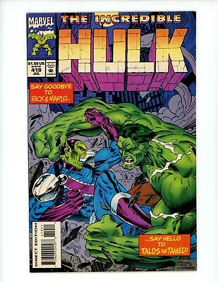 Buy Incredible Hulk #419 Comic Book 1994 VF- Peter David Roger Cruz Marvel • 1.58£