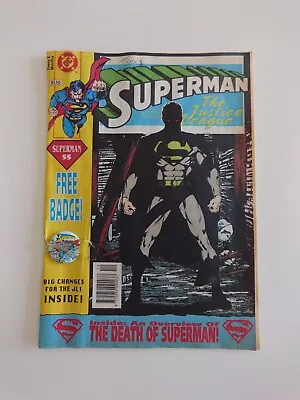 Buy Superman 55 1992 Complete With Free Badge DC Comics • 15£
