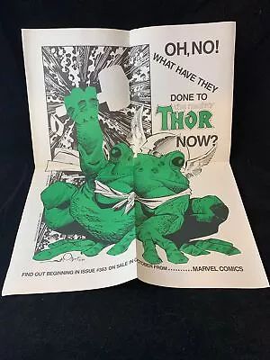 Buy Marvel Super Heroes Promotional Poster Thor #363 Frog 1985 • 55.98£