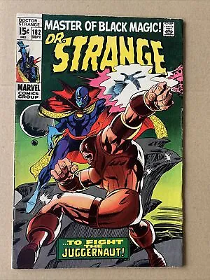 Buy Marvel Comics Dr Strange #182 Juggernaut App 1969 Silver Age • 59.99£