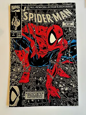Buy Spider-man #1  Black/silver Webs Variant - 1990 - Todd Mcfarlane • 15.98£