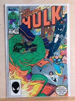 Buy The Incredible Hulk #300 (Oct 1984) Feat. Spider-Man Black Suit VFN+ 8.5 • 22£