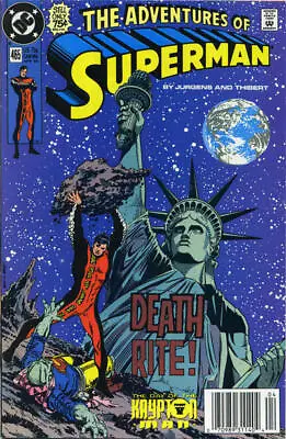 Buy Adventures Of Superman #465 (Newsstand) FN; DC | Statue Of Liberty Cover - We Co • 5.59£