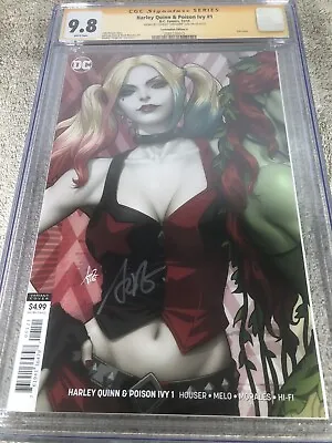 Buy Harley Quinn & Poison Ivy 1 CGC SS 9.8 Artgerm Convention Variant Cover 11/19 • 199£