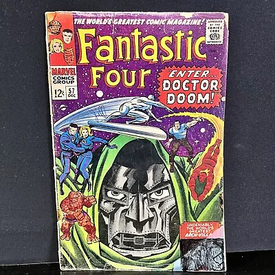 Buy Fantastic Four #57 GD/VGC  Doctor Doom Silver Surfer Appearance Marvel 1966 • 40.77£