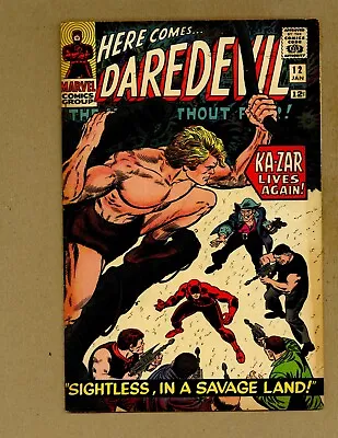 Buy Daredevil 12 (VG+) 1st App Plunderer Kirby/Romita Art! 1966 Marvel Comics X354 • 29.73£