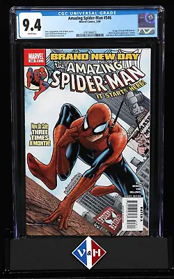 Buy AMAZING SPIDER-MAN #546 ~ CGC 9.4 ~ 1st Ap Freak & Bill Hollister ~ Marvel ('08) • 47.43£