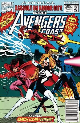 Buy Avengers West Coast Annual #7 Newsstand Cover (1990-1993) Marvel Comics • 10.23£