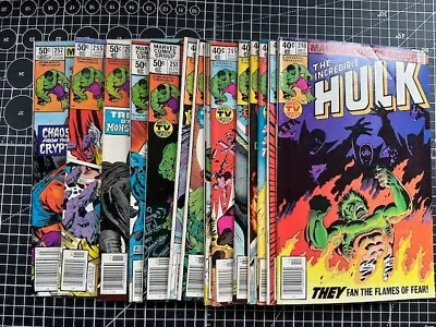 Buy Marvel Incredible Hulk #240-249,251-253,255,257 All Newsstand • 36.19£