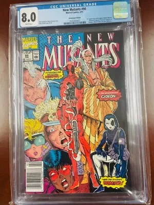 Buy New Mutants #98 1991 Cgc 8.0 Grade First Appear Of Dead Pool • 320.99£