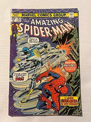 Buy Amazing Spider-man 143 1st App Of Cyclone 1st Peter Parker & Mary Jane Kiss 1975 • 15.81£