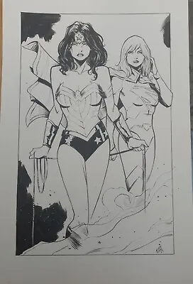 Buy Supergirl And Wonder Woman A3 - Lee Garbett Original Comic Art • 180£