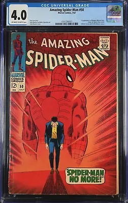 Buy The Amazing Spider-man #50 July 1967 Cgc 4.0 *major Key* First Kingpin! Classic! • 519.69£
