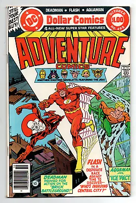 Buy Adventure Comics #465 Newsstand - Wonder Woman - Flash - Aquaman - JSA - (-NM) • 12.01£