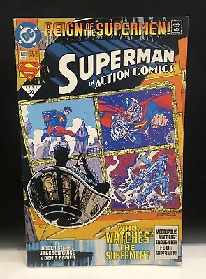 Buy ACTION COMICS #689 REIGN OF SUPERMAN 1st Superman’s BLACK SUIT Comic • 3.57£