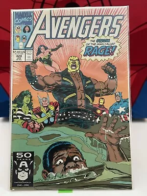 Buy AVENGERS #328 MARVEL COMICS ORIGIN OF RAGE 1991 Thor, She-Hulk • 4£
