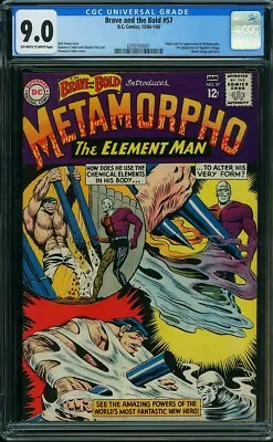 Buy Brave And The Bold 57 CGC 9.0 OWW 1st Appearance & Origin Metamorpho DC 1964/65 • 1,245.21£