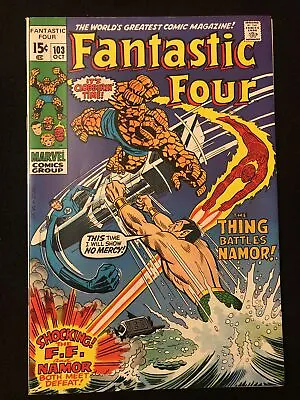 Buy Fantastic Four 103 7.5 Marvel 1970 Submariner Thing Vs Submariner Mylite 2 Df • 38£