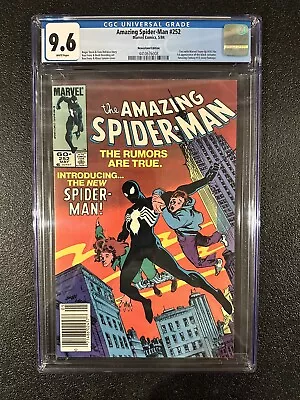 Buy Amazing Spider-Man 252 CGC 9.6 Newsstand White Pages - Black Suite - New Case • 341.35£