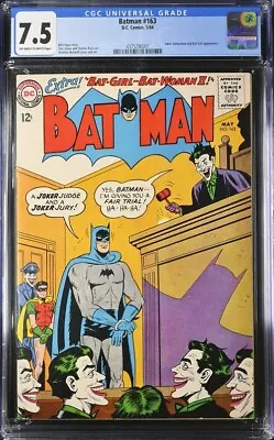 Buy Batman 163 CGC 7.5 OW/W Pages.  Joker Judge And Jury Cover. • 296.36£