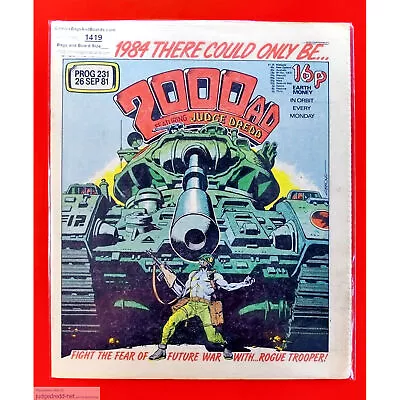 Buy 2000AD Prog 221 Judge Dredd 1 Comic Book Bag And Board UK 26 9 1981 (Lot 1419 • 7.99£