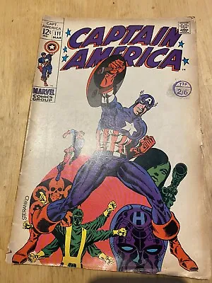 Buy Captain America # 111 Fine [1968] Classic Steranko Cover • 20£