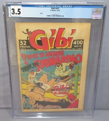 Buy GIBI #421 (Namor Sub-Mariner Cover) CGC 3.5 VG- O Globo 1941 Brazil Mensal • 1,185.90£