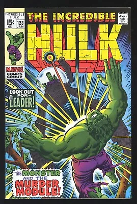 Buy Incredible Hulk #123 Marvel 1970 NM Classic Hulk Vs. Leader FREE SHIP • 95.15£