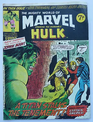 Buy Mighty World Of Marvel #93 - Hulk - Marvel UK Comic - 13 July 1974 FN- 5.5 • 5.25£