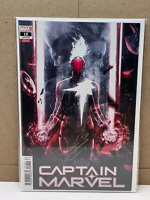 Buy Captain Marvel #16 Bosslogic Variant Cover Marvel Comics 2020 Signed W/ COA • 9.49£