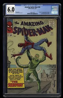 Buy Amazing Spider-Man #20 CGC FN 6.0 1st Full Appearance Of Scorpion! Marvel 1965 • 718.77£