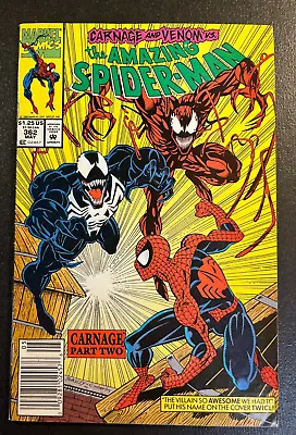 Buy Amazing Spider-Man 362 Newstand KEY 2nd App CARNAGE V 1 Venom Marvel Comics • 14.46£