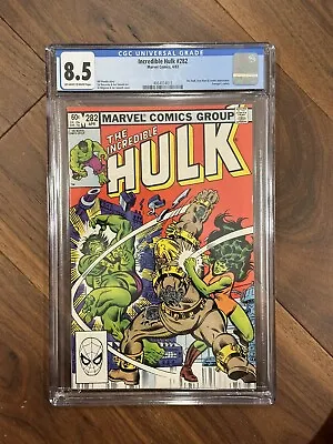 Buy Incredible Hulk #282 CGC 8.5 OW/WP, 1st Meeting Hulk She-Hulk Marvel 4/83 • 35.48£