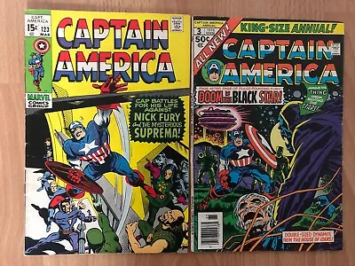 Buy CAPTAIN AMERICA # 123  CENTS And ANNUAL # 3 FN- BRONZE AGE MARVEL JACK KIRBY • 15£