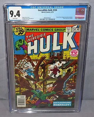 Buy INCREDIBLE HULK #234 (Quasar 1st App) CGC 9.4 NM White Pages Marvel Comics 1979 • 55.33£