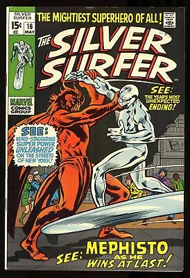 Buy Silver Surfer #16 VF/NM 9.0 Vs Mephisto! Nick Fury! Buscema/Stone Cover! • 160.05£